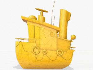 cartoon mini boat 3Dモデル