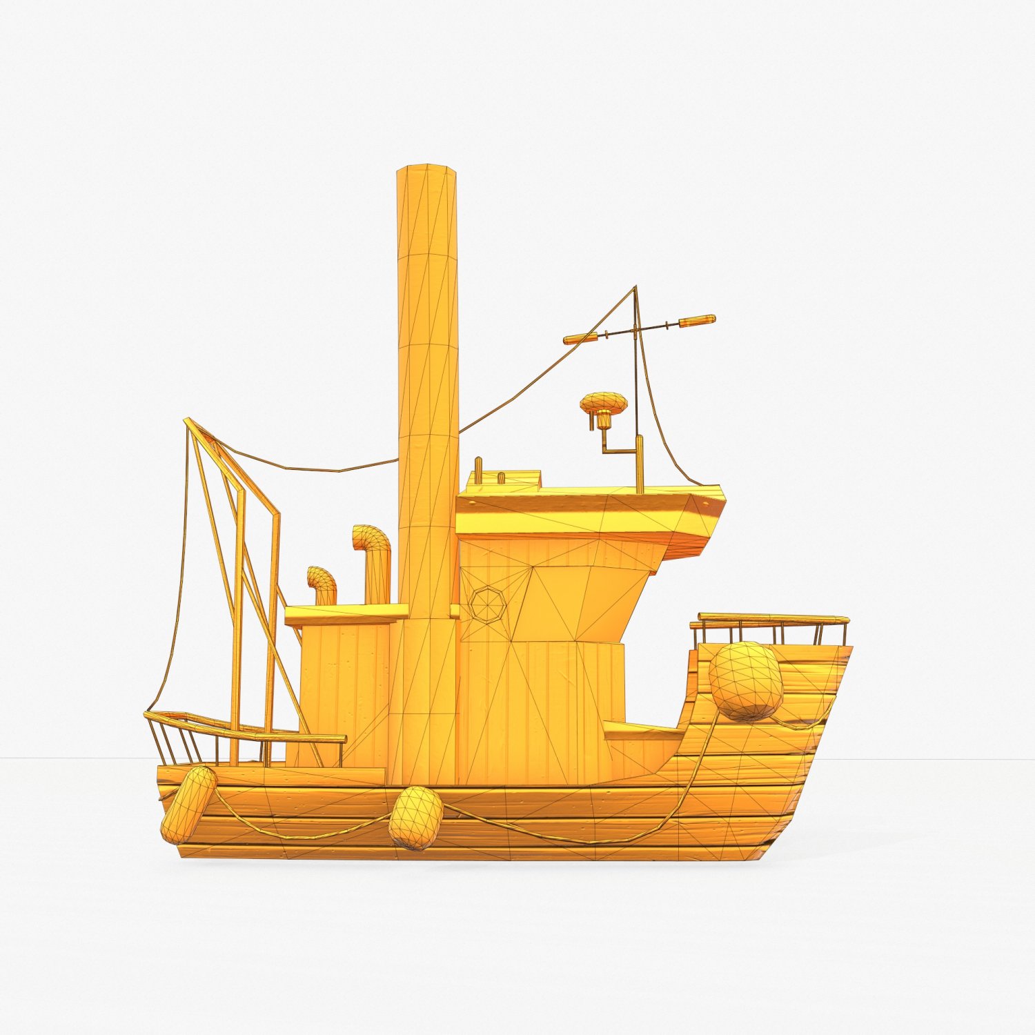 cartoon mini boat 3 3D Модель in Лодки 3DExport