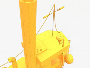 cartoon mini boat 3 3D मॉडल