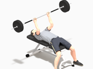barbells worksout animation bundle 3D Model