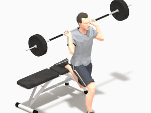 barbells worksout animation bundle 3D Model