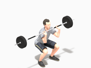 barbells worksout animation bundle 3D Model