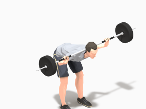 barbells worksout animation bundle 3D Model