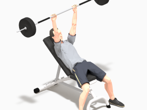 barbells worksout animation bundle 3D Model