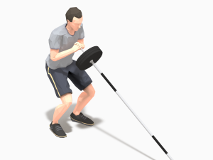 barbells worksout animation bundle 3D Model