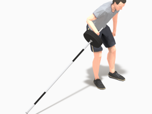 barbells worksout animation bundle 3D Model