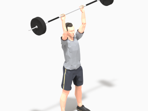 barbells worksout animation bundle 3D Model