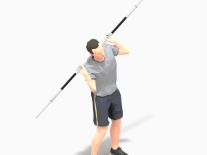 barbells worksout animation bundle 3D Model