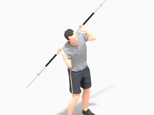 barbells worksout animation bundle 3D Model