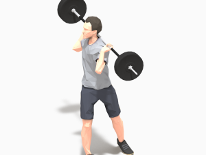 barbells worksout animation bundle 3D Model