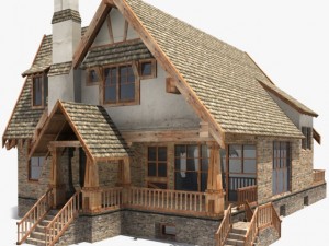 low poly house 3D Model