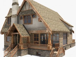 low poly house 3D Model