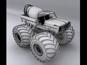 monster truck 3D 模型