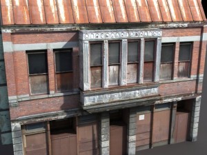 derelict house low poly Model 3D