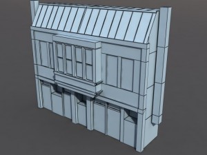 derelict house low poly Model 3D