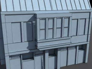 derelict house low poly Model 3D
