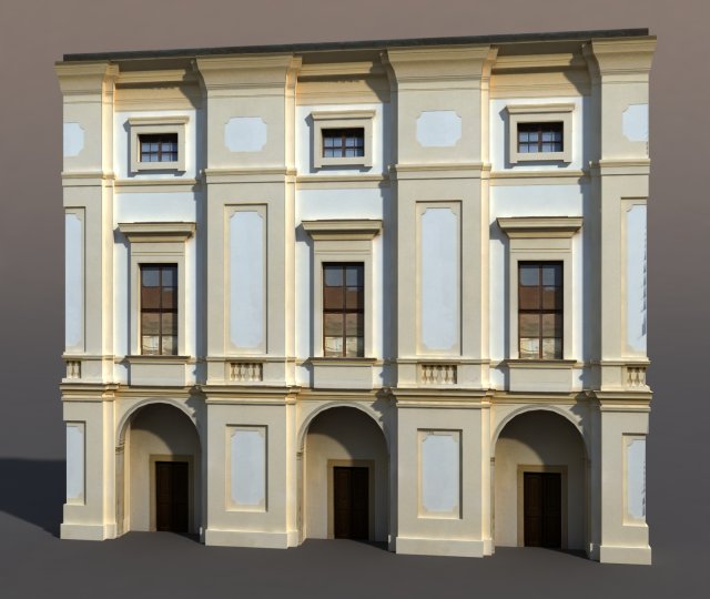 apartment house 64 low poly 3D 모델 .c4d .max .obj .3ds .fbx .stl .blend 