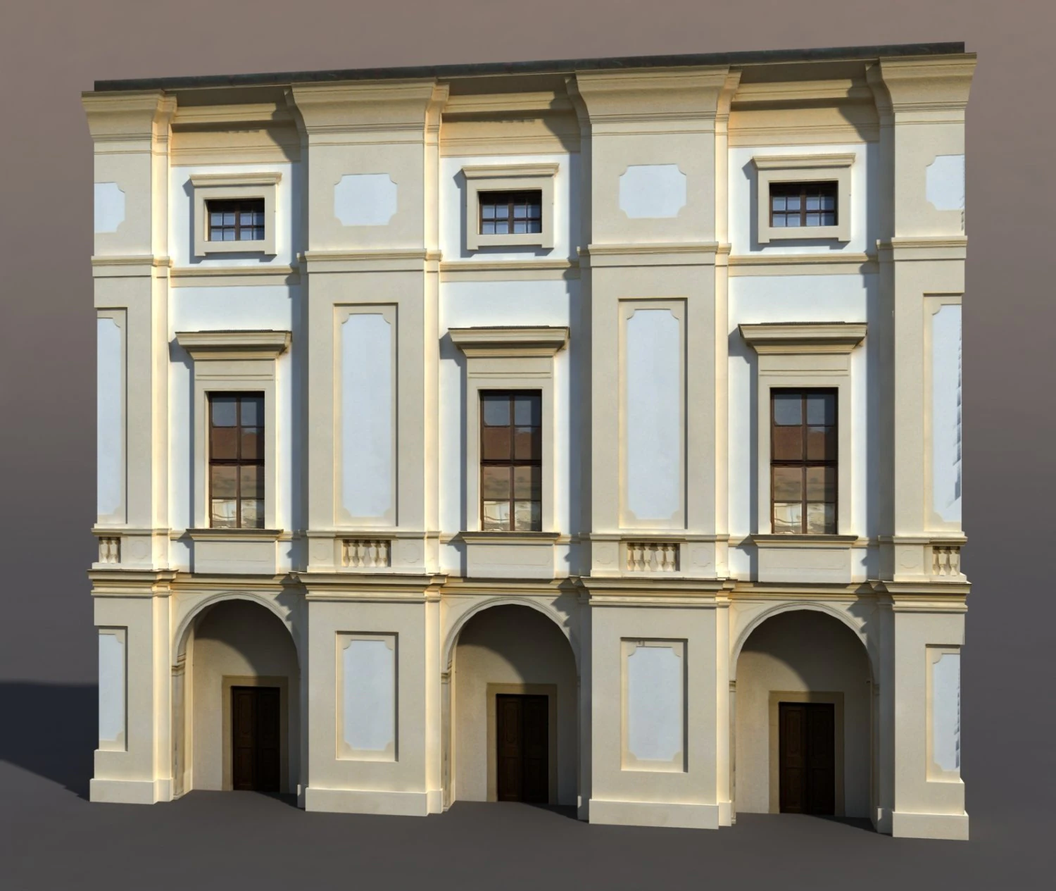 apartment house 64 low poly 3D Model .c4d .max .obj .3ds .fbx .stl .blend