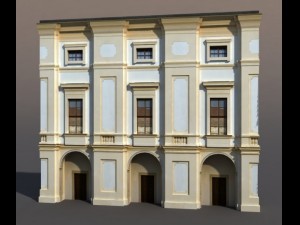 apartment house 64 low poly 3D 모델