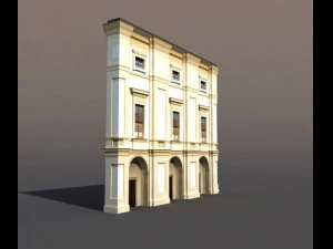 apartment house 64 low poly 3D Model
