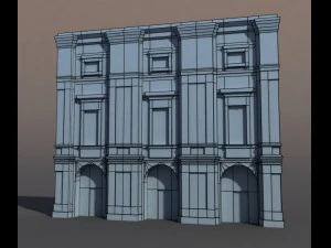 apartment house 64 low poly 3D Model