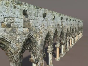 castle ruin pack low poly 3D Model