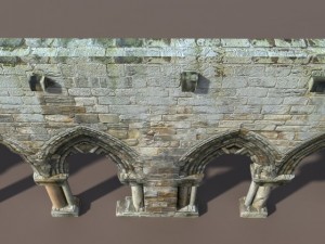 castle ruin pack low poly Model 3D