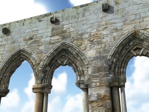 castle ruin pack low poly Model 3D
