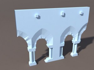 castle ruin pack low poly Model 3D