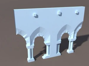 castle ruin pack low poly 3D Model