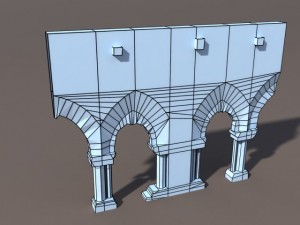 castle ruin pack low poly Model 3D