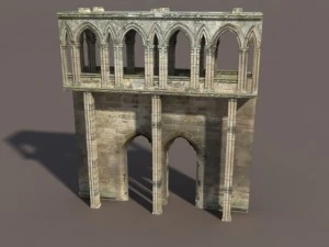 castle ruin pack low poly 3D Model