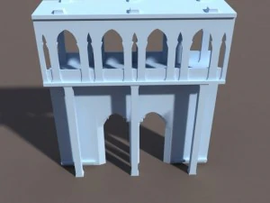 castle ruin pack low poly 3D Model