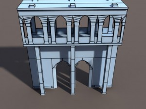 castle ruin pack low poly Model 3D