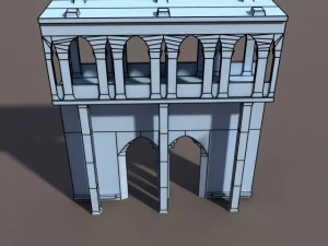 castle ruin pack low poly 3D Model