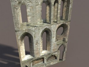 castle ruin pack low poly Model 3D