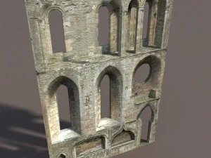 castle ruin pack low poly 3D Model