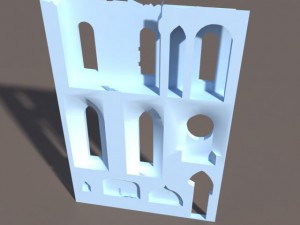 castle ruin pack low poly Model 3D
