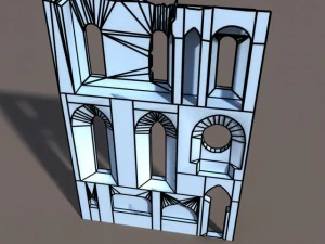 castle ruin pack low poly 3D Model