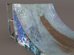 6 skate park element low poly 3D मॉडल