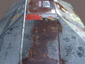 6 skate park element low poly 3D Model