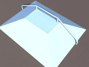 6 skate park element low poly 3D Model