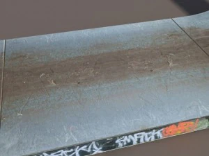 6 skate park element low poly 3D Model