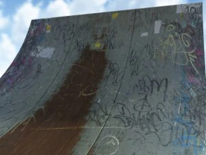 6 skate park element low poly 3D Model