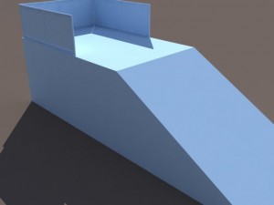 6 skate park element low poly 3D मॉडल