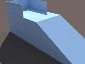 6 skate park element low poly 3D Model