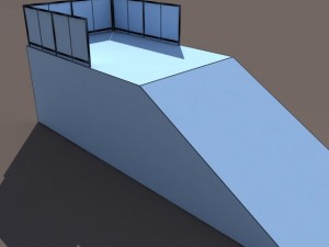 6 skate park element low poly 3D मॉडल