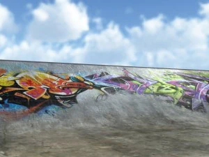 6 skate park element low poly 3D Model