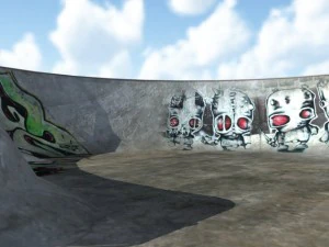 6 skate park element low poly 3D Model