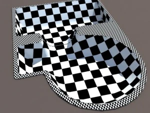 6 skate park element low poly 3D Model